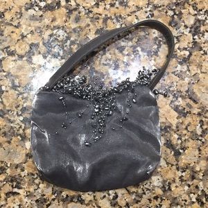 Small gray wristlet